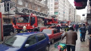 Kayseri’de bacada çıkan yangın korkuttu